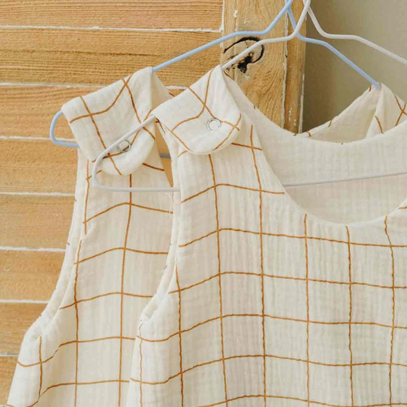 Gigoteuse gaze de coton CARREAU CAMEL TOG 1