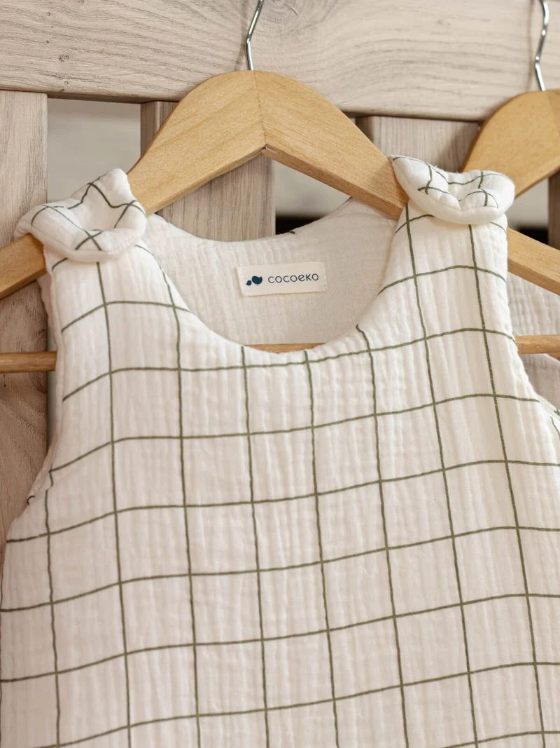 Gigoteuse gaze de coton CARREAU VERT TOG 2