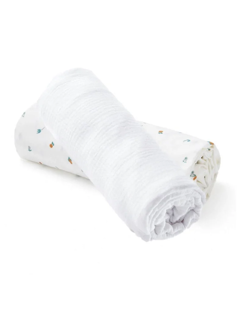 Lot de 2 draps-housse BLANC / PLEIN AIR