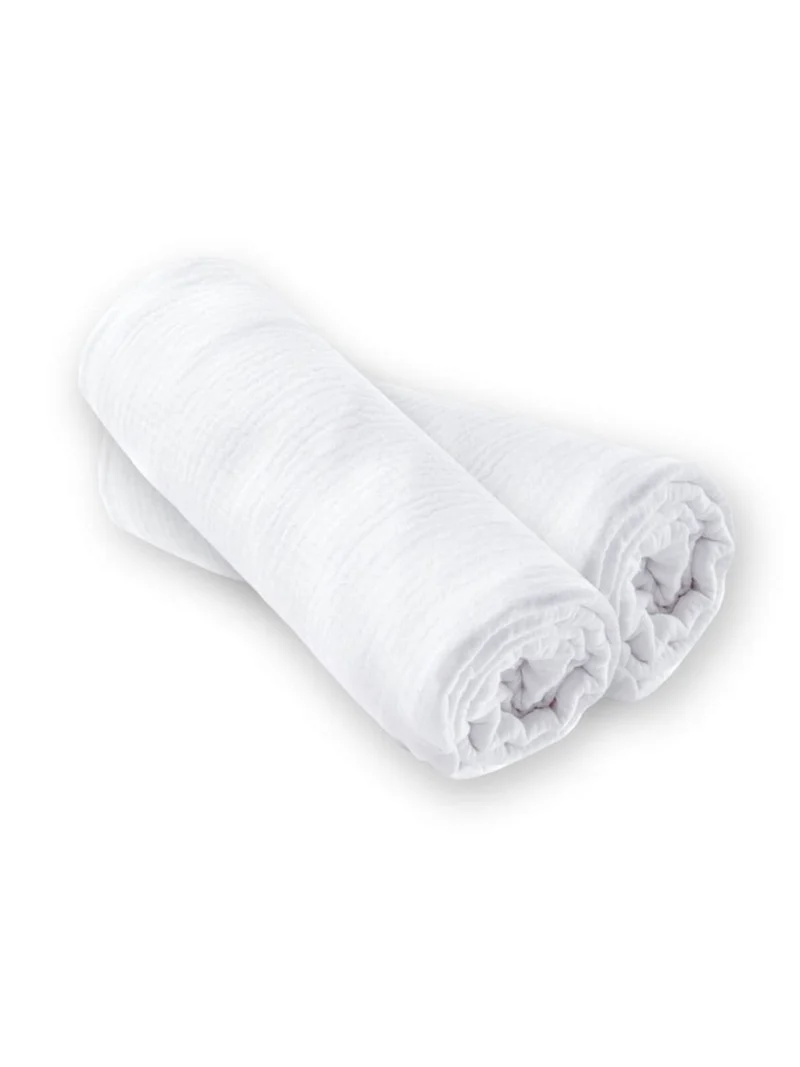 Lot de 2 draps-housse BLANC
