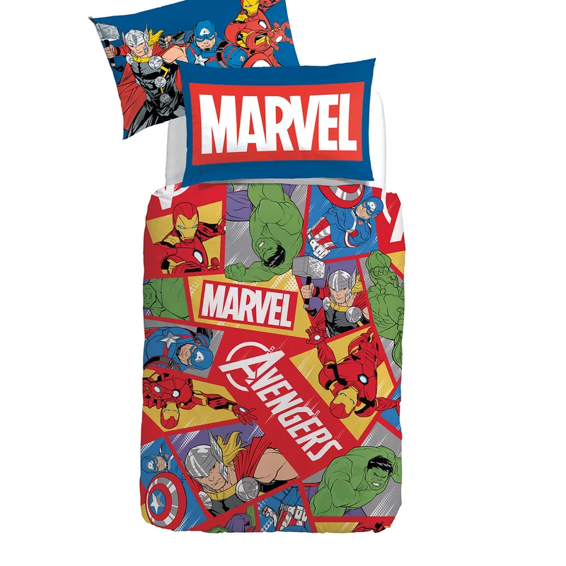 Copripiumino con federe Avengers Theory in Cotone