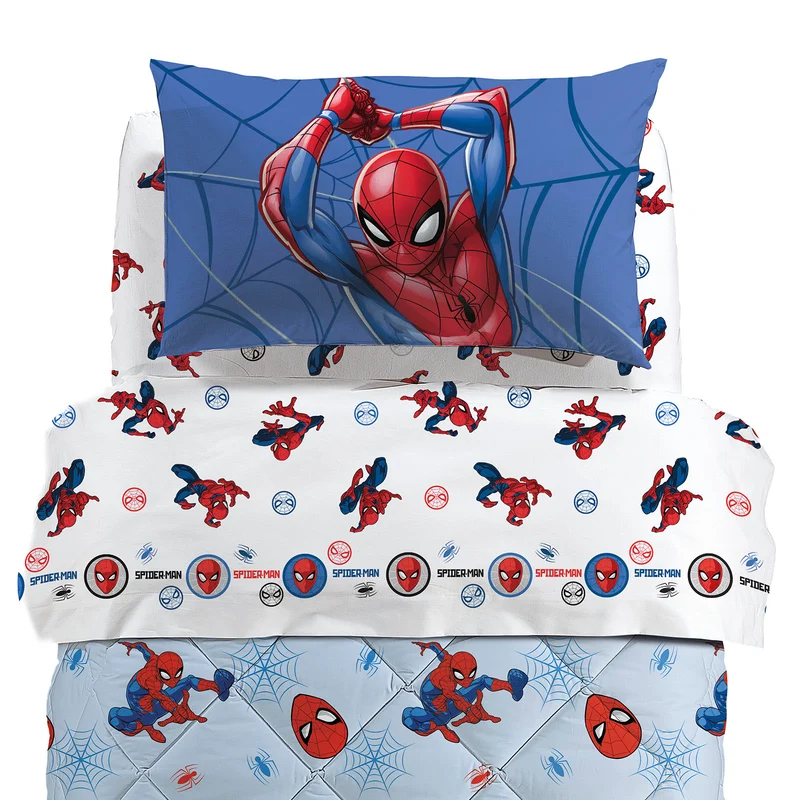 Completo Lenzuola Spider Man Super Web in Cotone