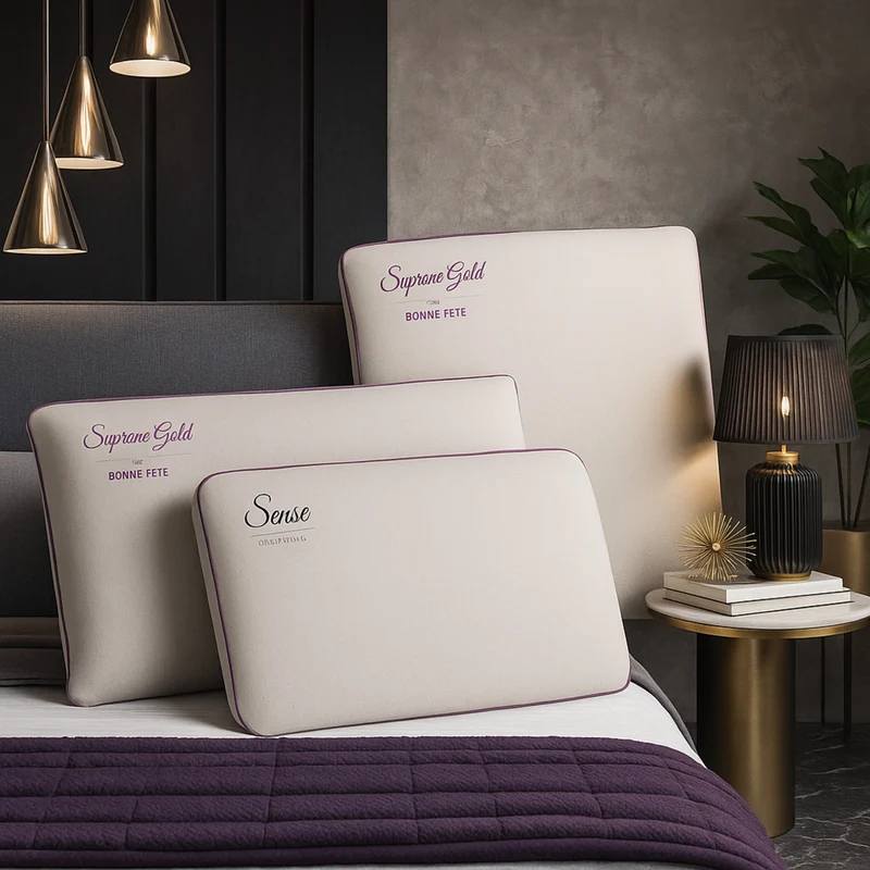 Oreiller mémoire de forme, ergonomique, déhoussable - Collection Bonne Fête