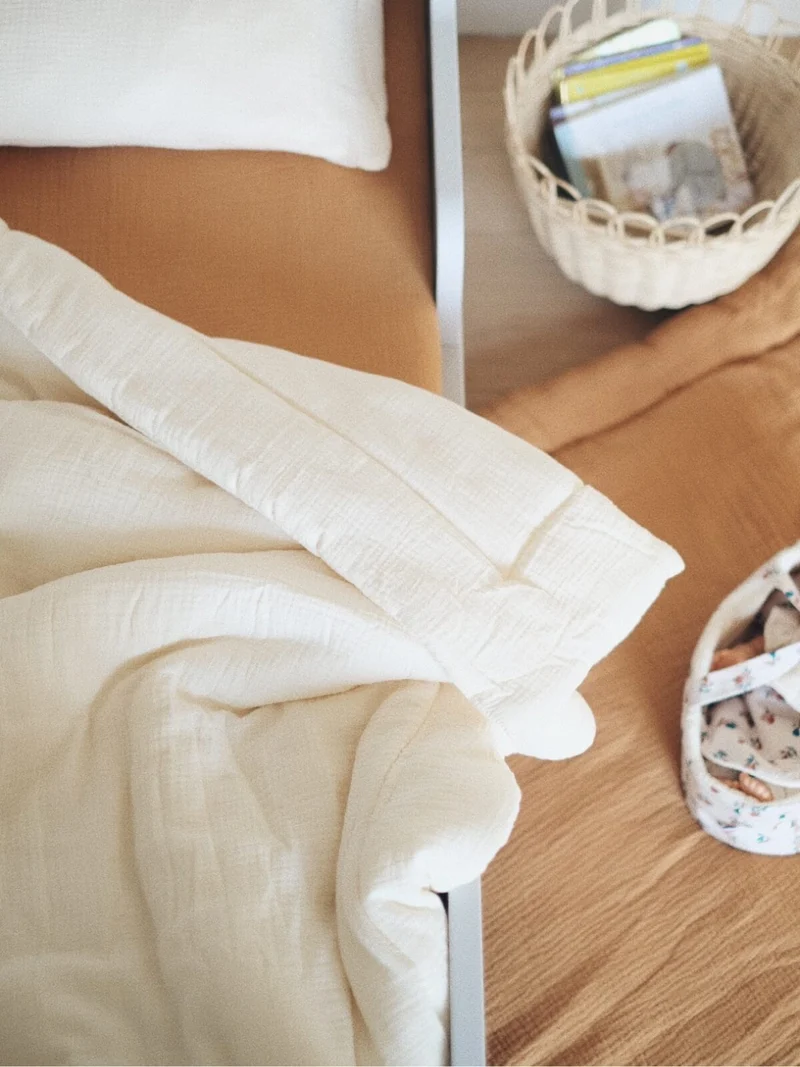 Première couette double gaze de coton ECRU