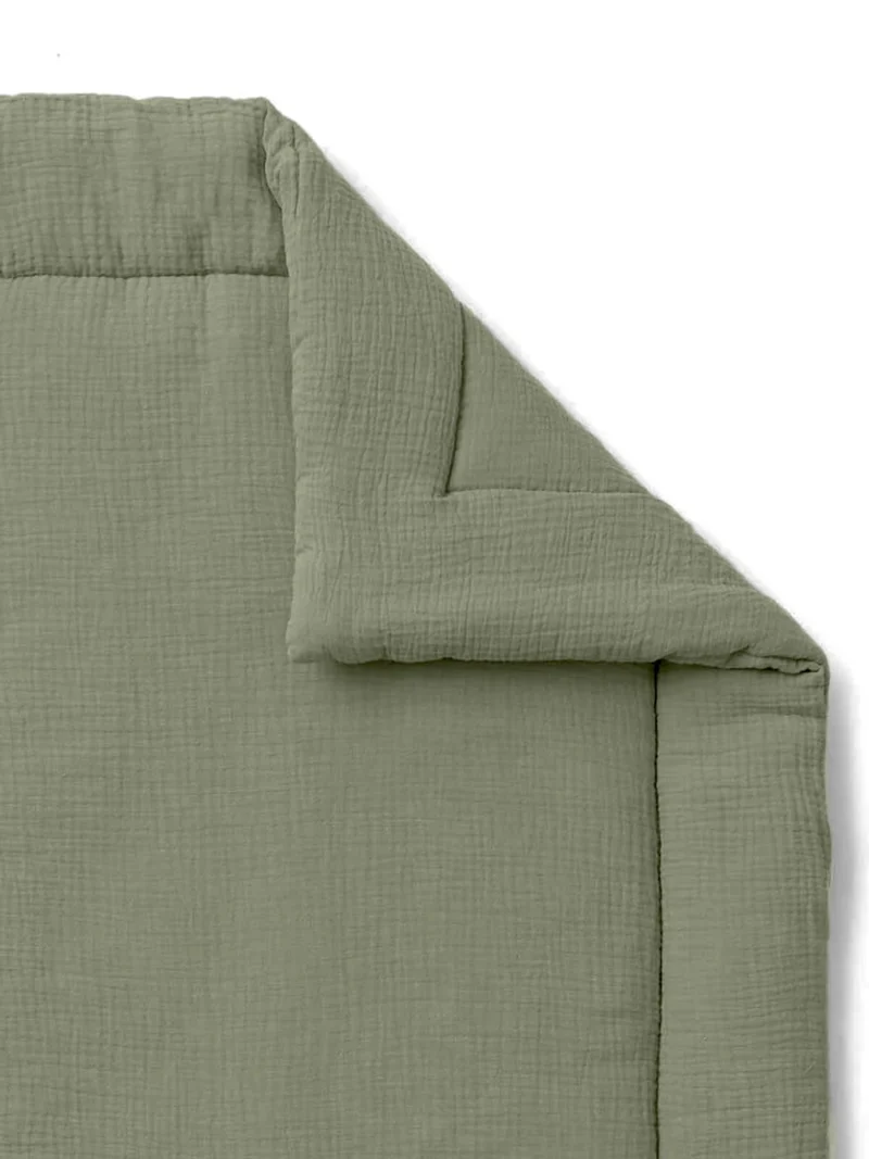 Première couette double gaze de coton VERT SAUGE