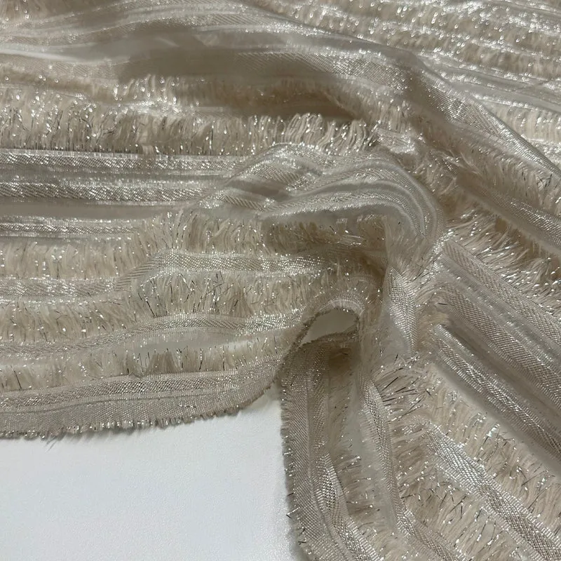 Tissu Lancé-découpé Organza - Frange Métallisé, Euphoria