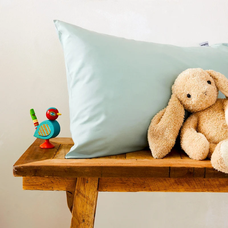 Taie d'oreiller enfant en percale de coton bio