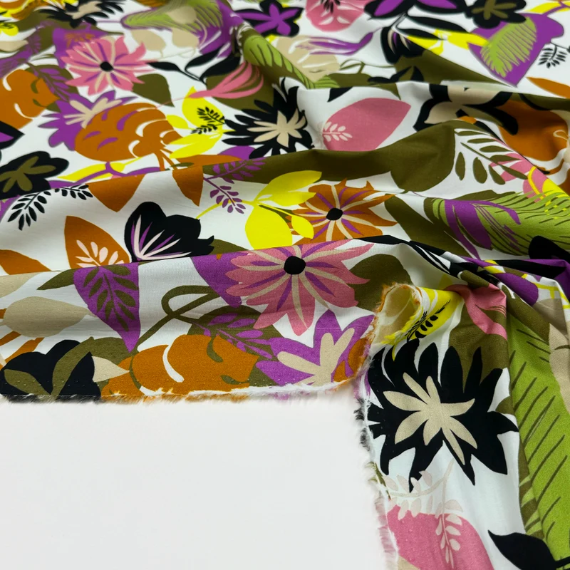 Tissu Satin Coton Stretch - Lettino