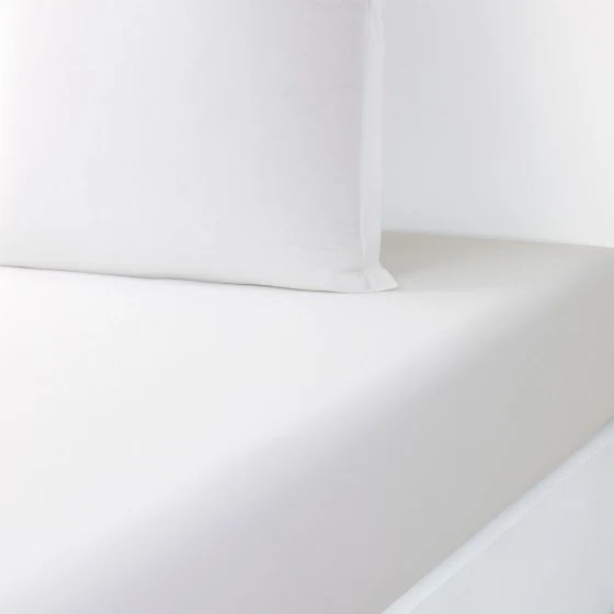 Drap housse Percale Blanc