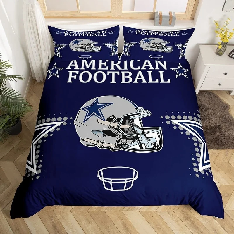Housse de Couette Football Américain Bleu