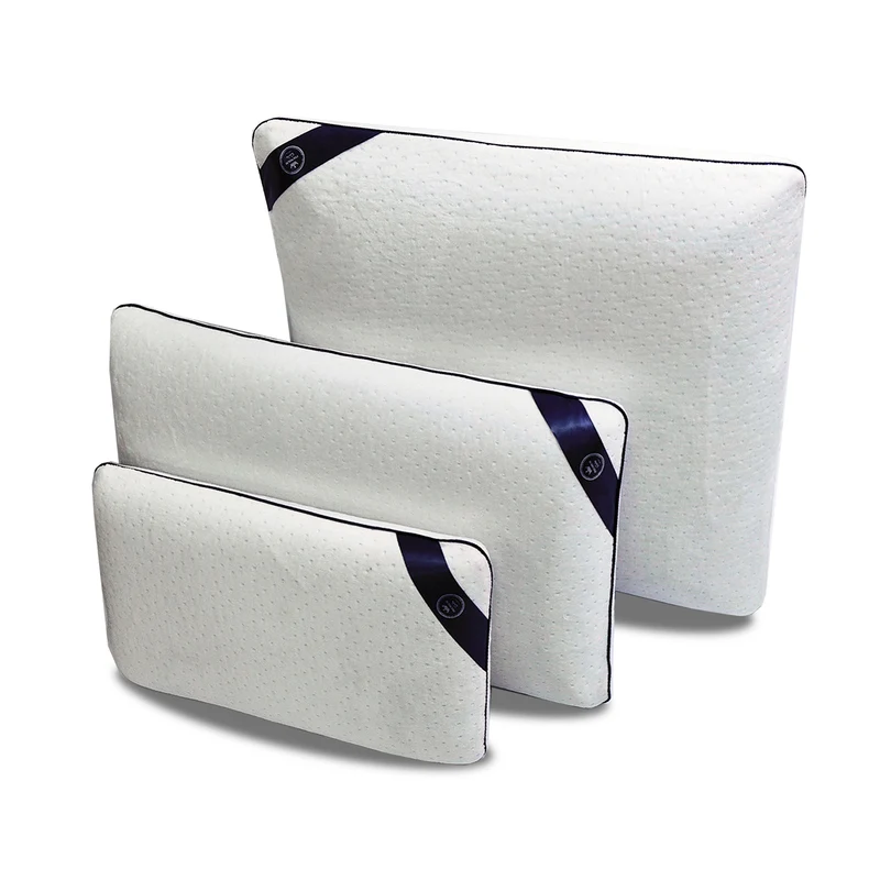 Oreiller mémoire de forme Fantasia bleu : Ergonomique et micro perforée