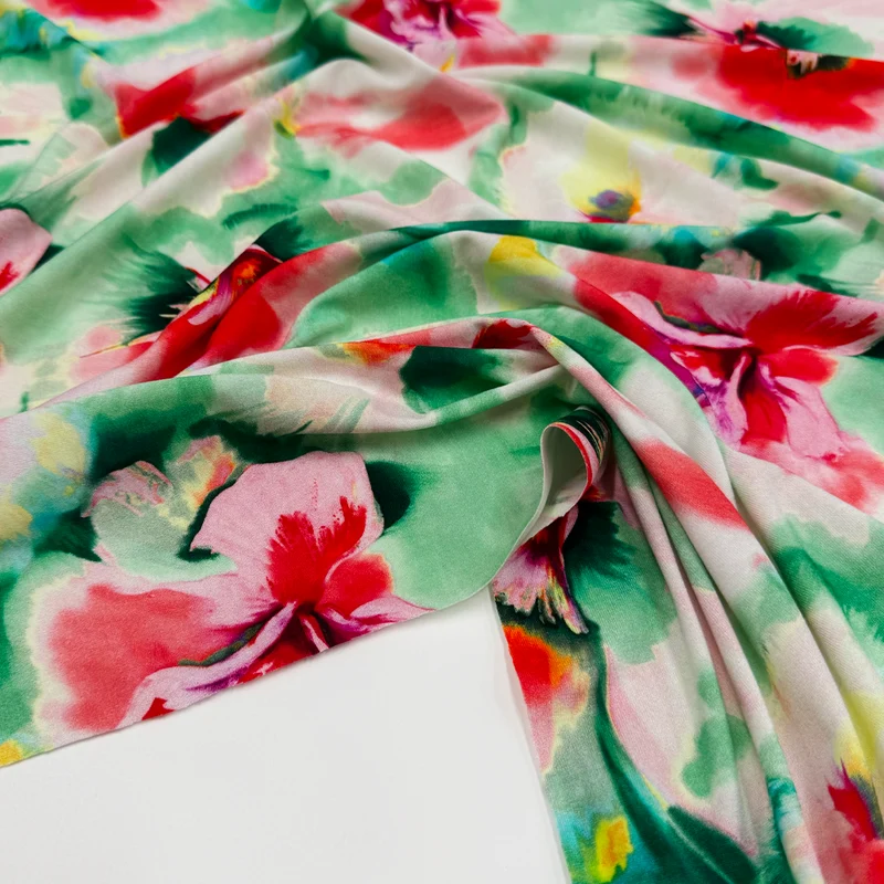 Tissu Maille Jersey, Viscose - Sinio