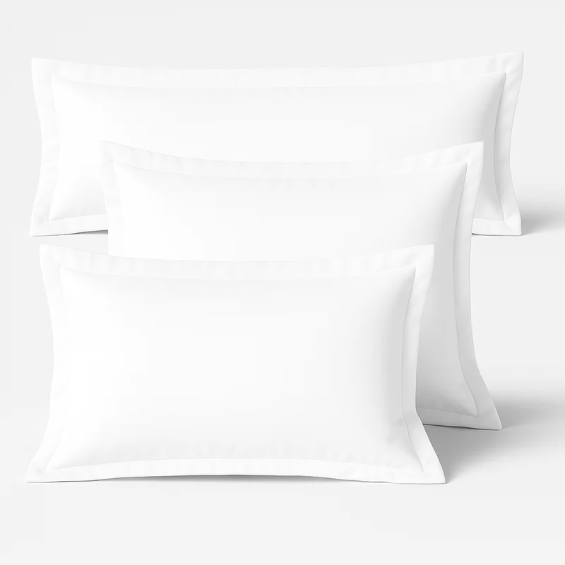 Taie d’oreiller coton blanc, douceur haut de gamme, confort naturel - Collection Coton