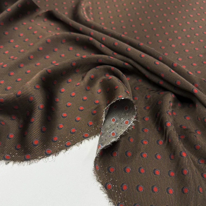 Tissu Satin, Soie - Gocciato