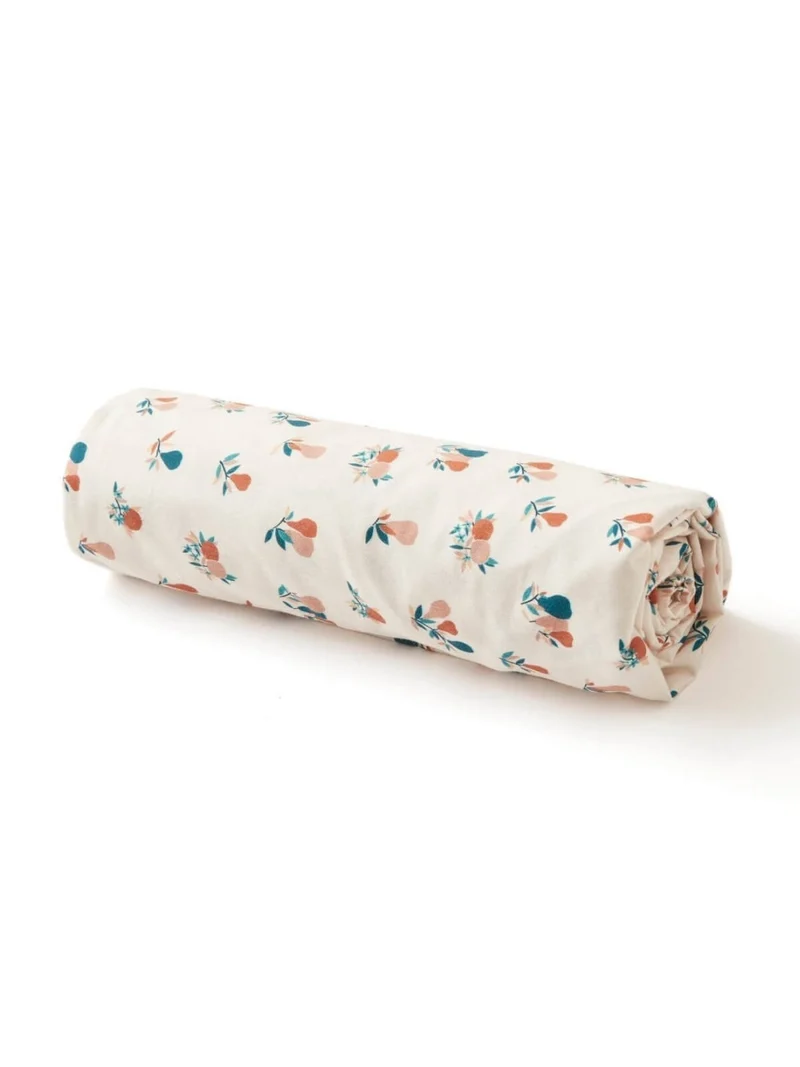 Drap housse bébé en coton bio POIRES