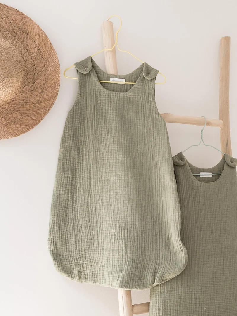 Gigoteuse gaze de coton VERT SAUGE TOG 1