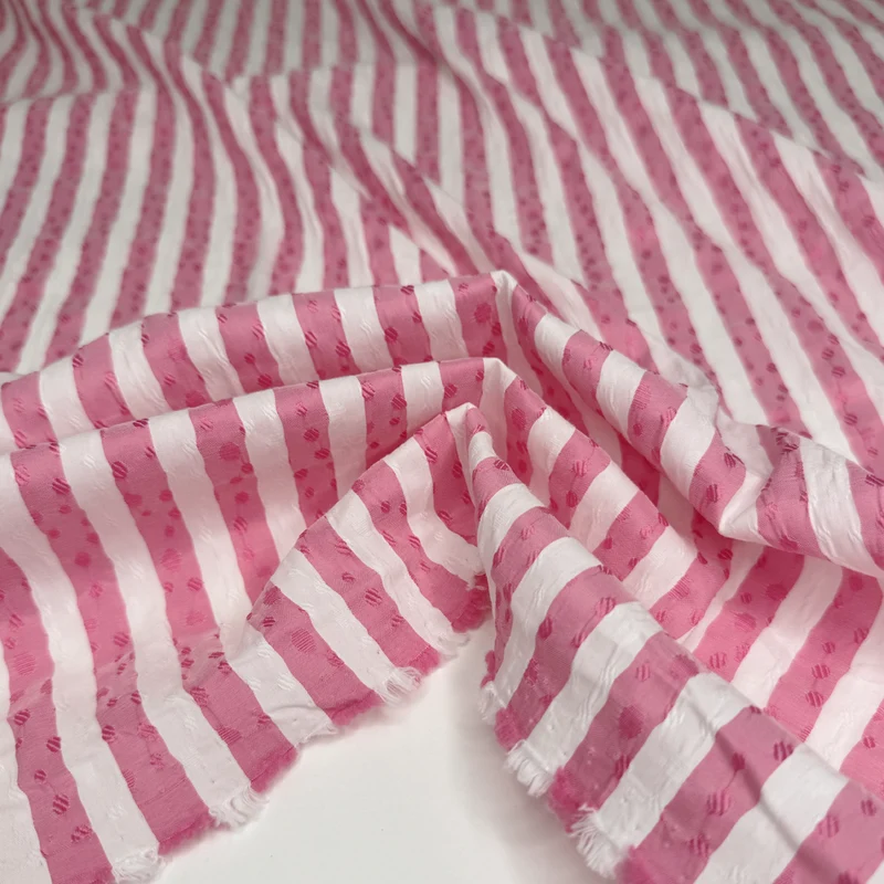 Tissu Gaufré Brodé, Coton Stretch - Belluna