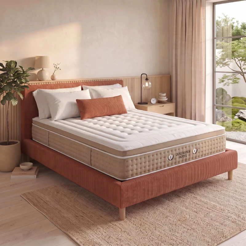 Matelas haut de gamme, surmatelas intégré, hybride - Collection Ibiza