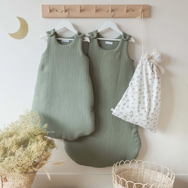 Gigoteuse gaze de coton VERT SAUGE TOG 2