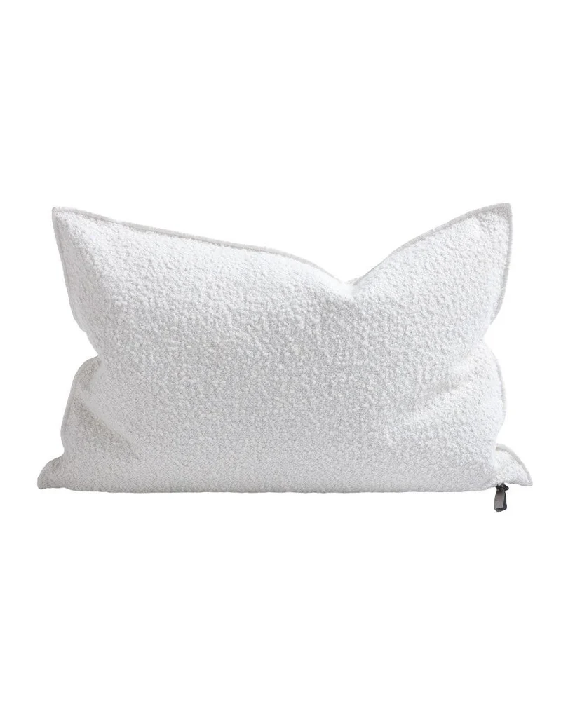 Coussin Vice Versa Toile Wooly, Blanc