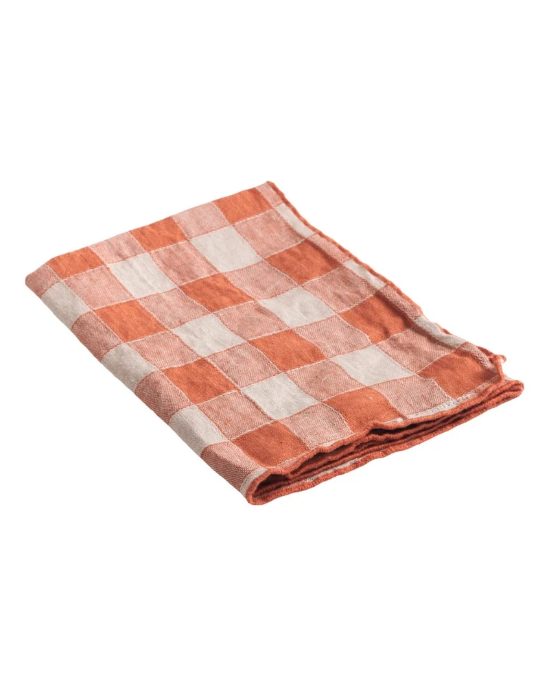 Serviette Bourdon Toile Vintage Vichy, Marmelade