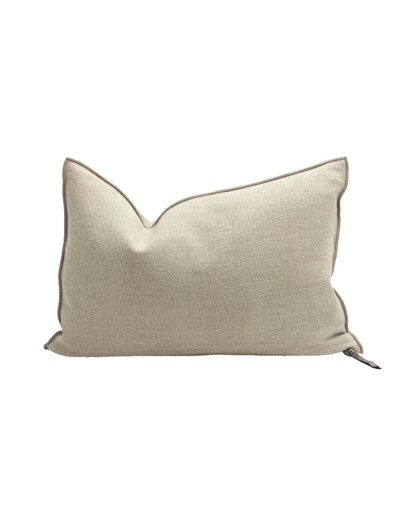 Coussin Vice Versa Chenille Vintage, Ciment