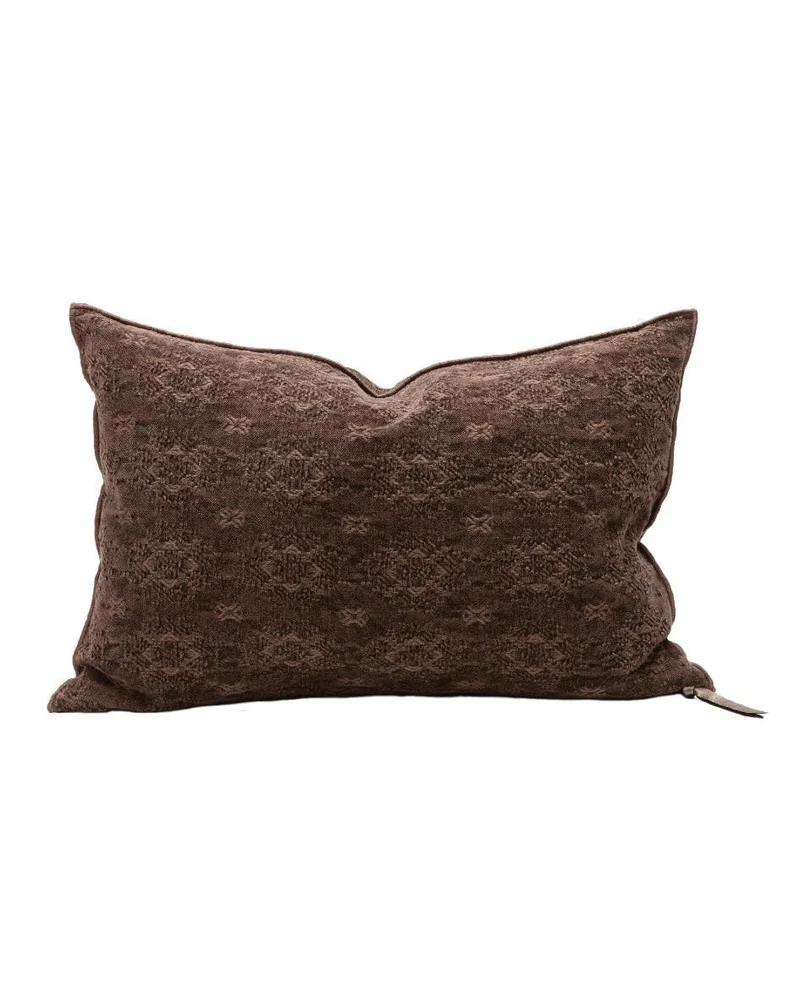 Coussin Vice Versa Jacquard Stone Washed Kilim, Arabica