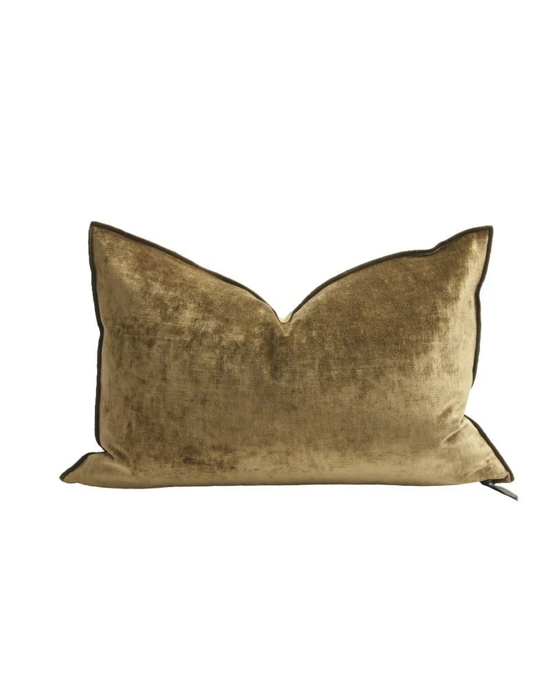 Coussin Vice Versa en Velours Royal, Bronze