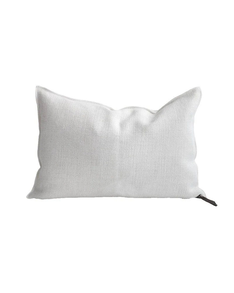Coussin Vice Versa Toile de Lin Vintage, Blanc