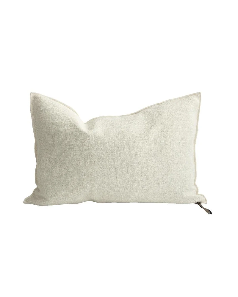 Coussin Vice Versa Chenille Vintage, Off White