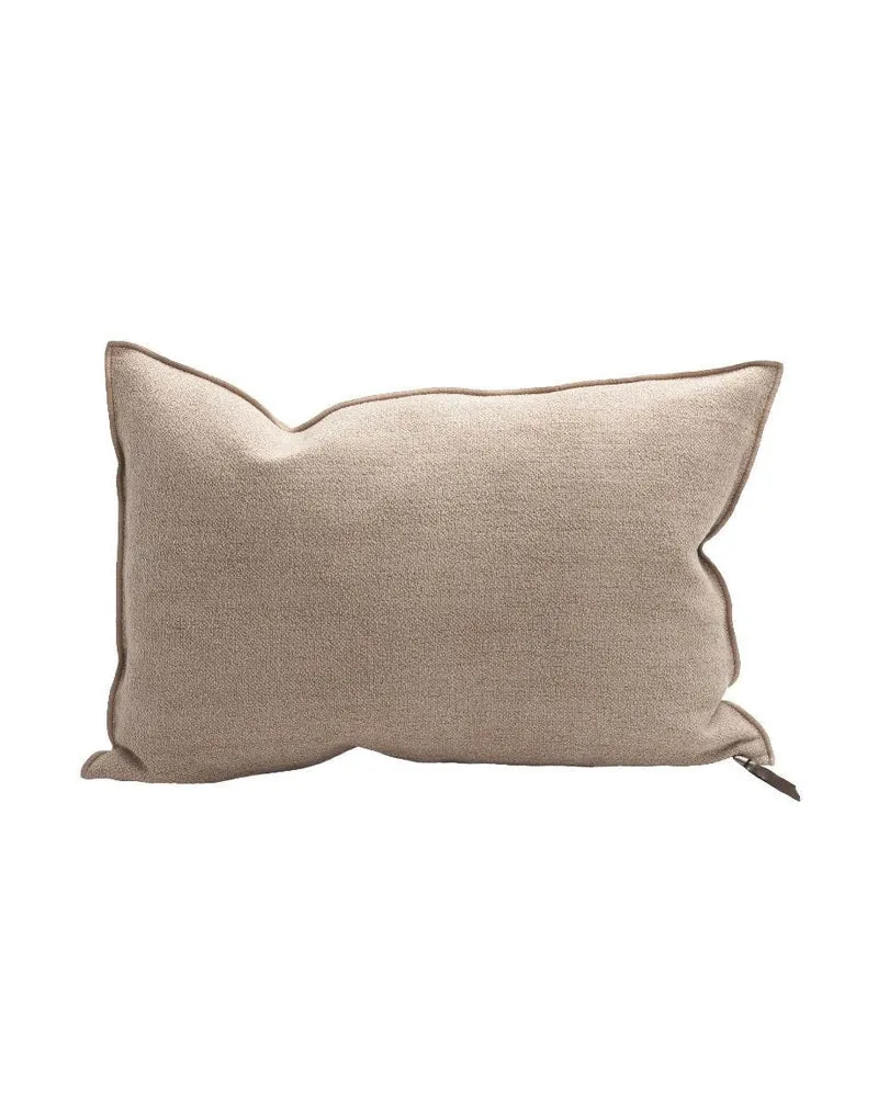 Coussin Vice Versa Chenille Vintage, Nude