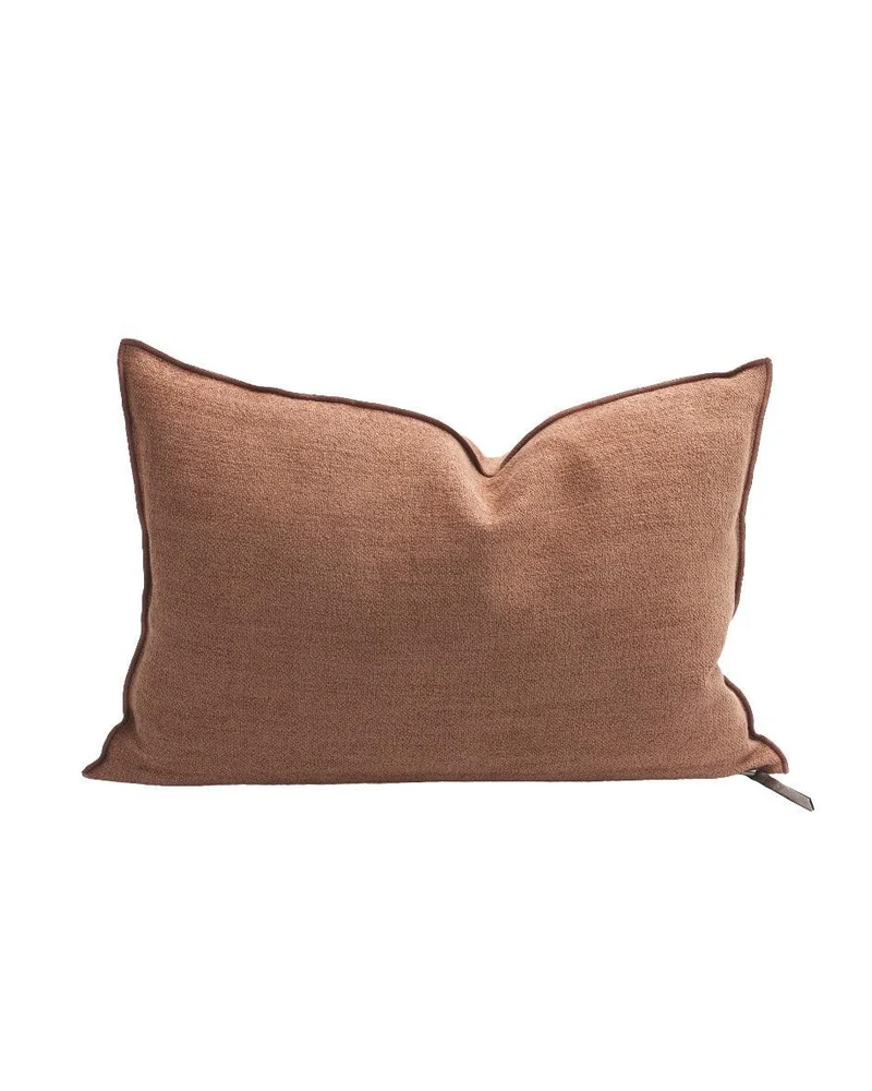 Coussin Vice Versa Chenille Vintage, Blush