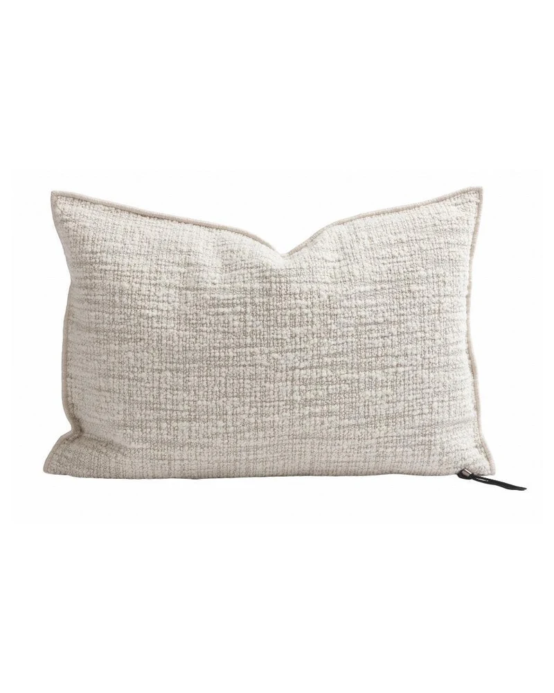 Coussin Vice Versa Toile Biella Dévorée, Off White