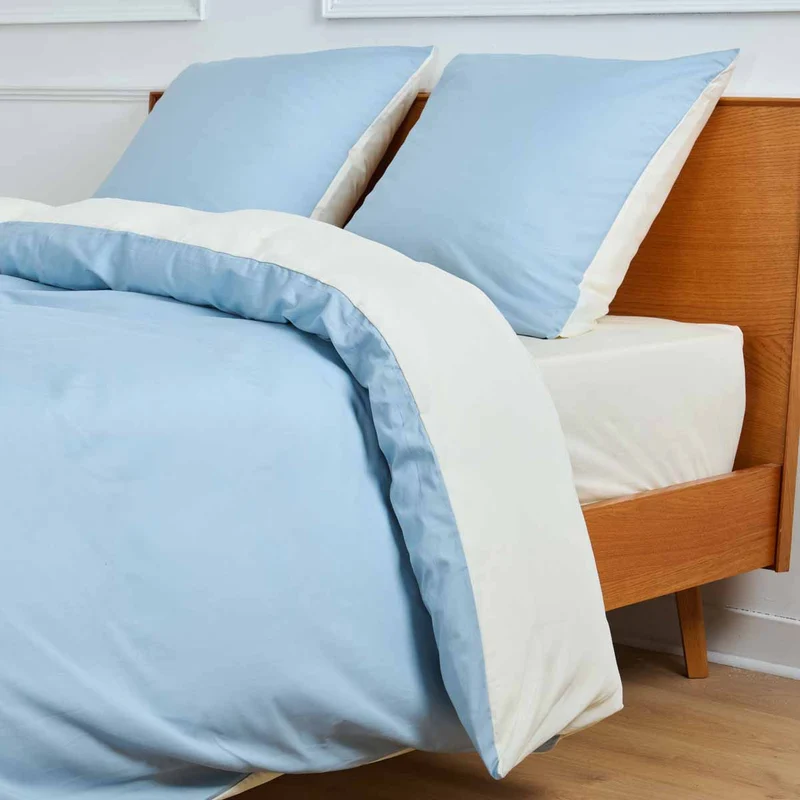 Parure de lit - Housse de couette réversible | Blanc des Prés