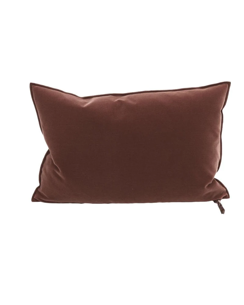 Coussin Vice Versa Velours Palazzo, Argile