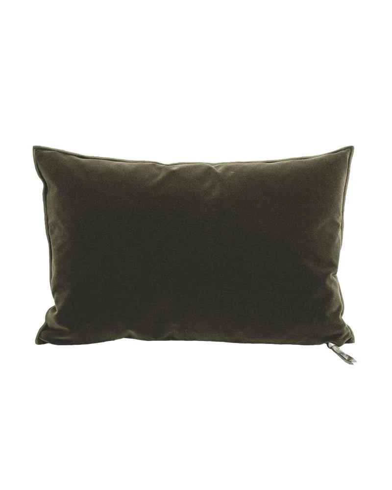 Coussin Vice Versa Velours Palazzo, Kaki