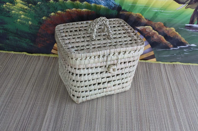 Petite Malle Tressée ou Coffre de rangement enfant / bébé - Vanity Corbeille Bac Jouets - Rotin Osier