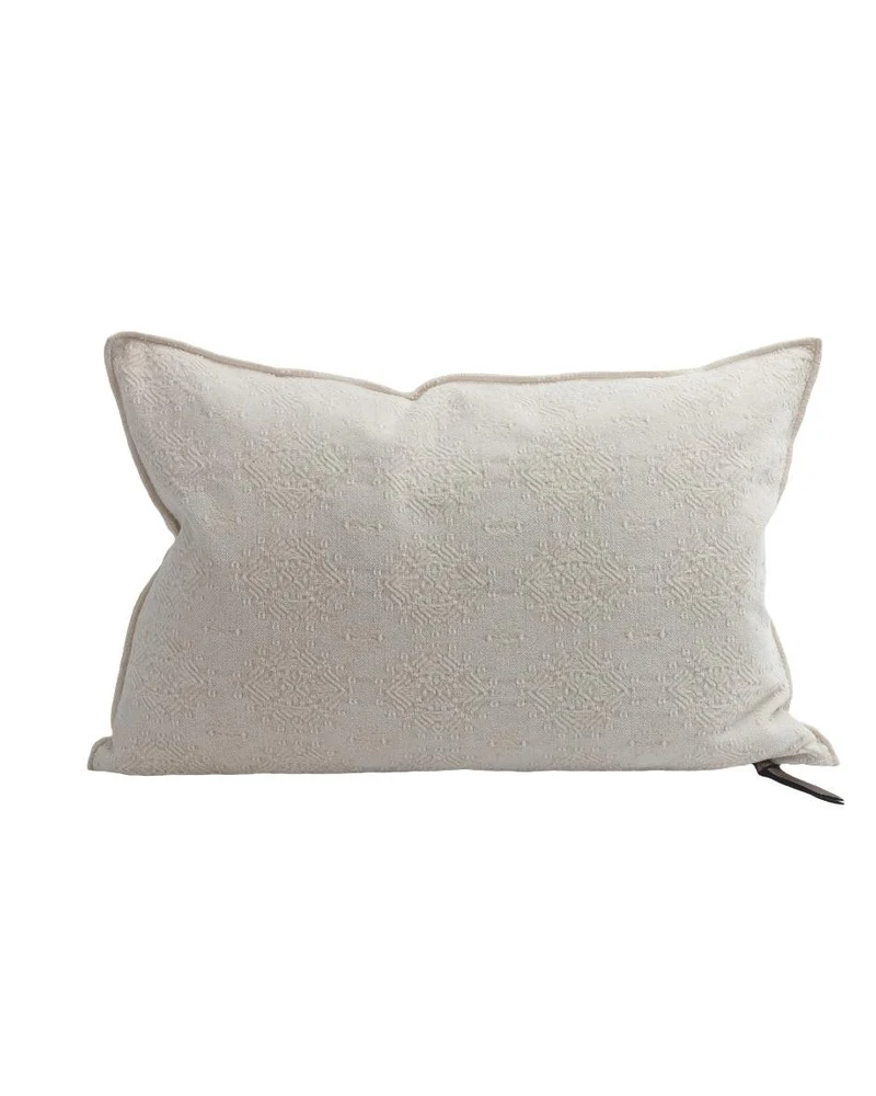 Coussin Vice Versa Jacquard Stone Washed Kilim, Fior Di Latte