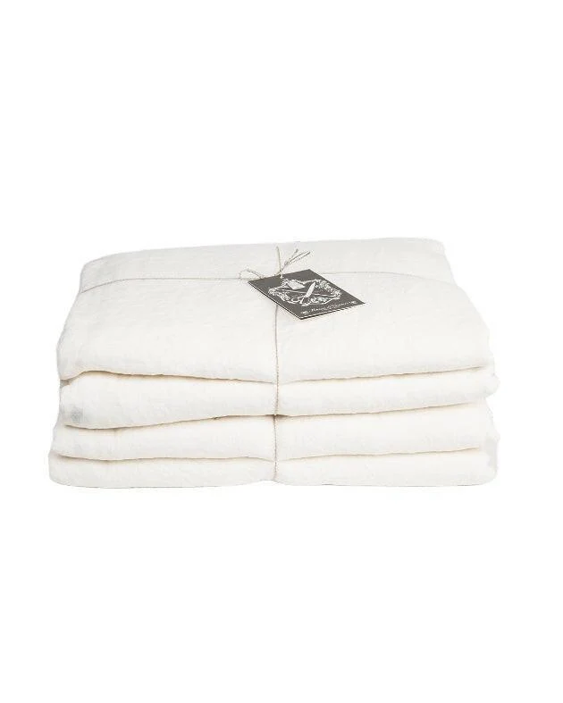 Housse de Couette Basic en Lin Lavé, Blanc