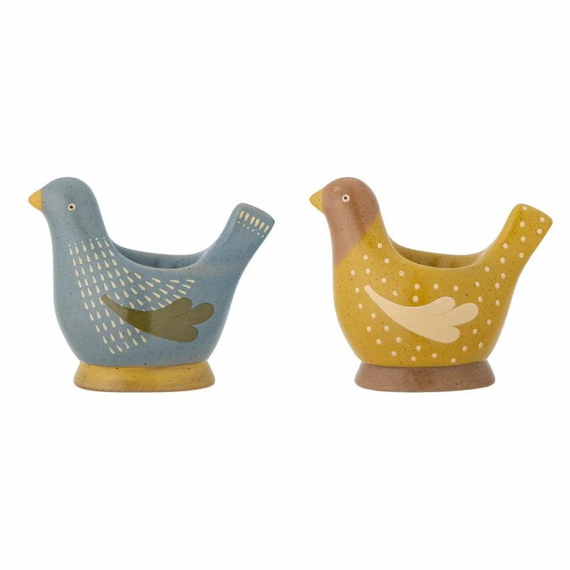 BIRDY coquetier grès jaune ou bleu