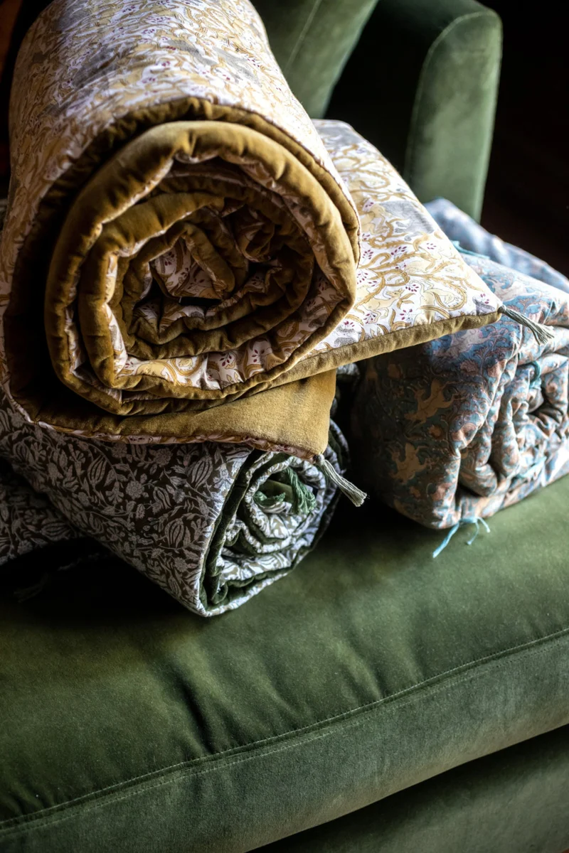 Sofa cover en velours et coton