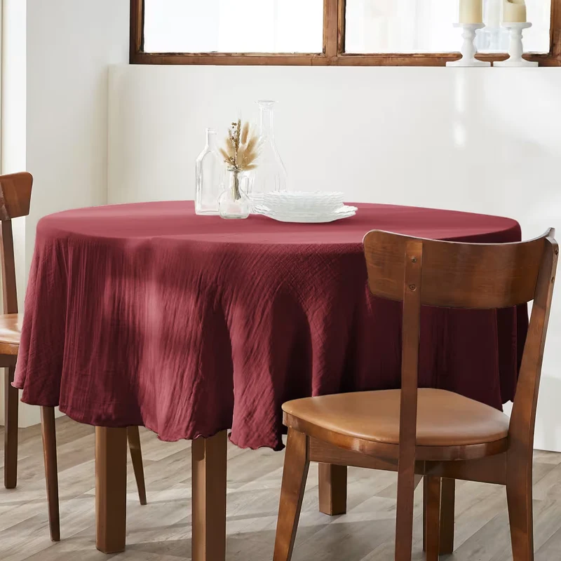 GAIA Nappe gaze de coton Lie de Vin