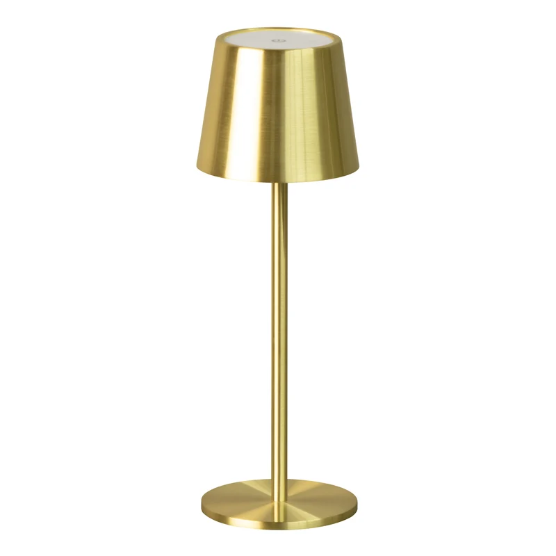 ROXY LAMPE DE TABLE LED - Extérieur doré brosé H 27,5 cm
