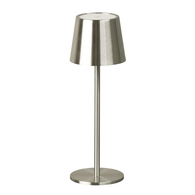 ROXY LAMPE DE TABLE LED - Extérieur nickel brossé H 27,5 cm