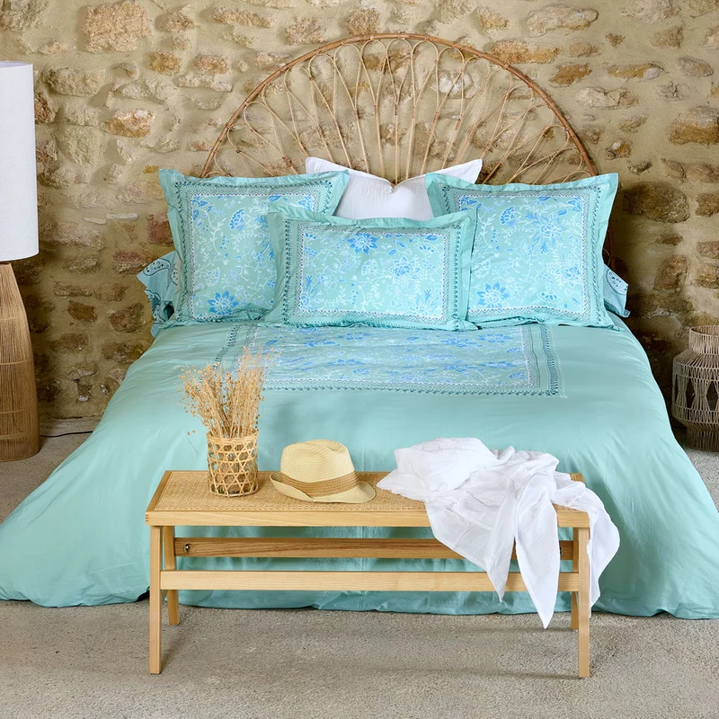 Parure de lit Bastide - Percale de coton 120 fils/cm²