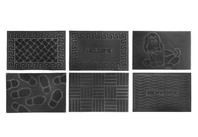 Tapis Moderne 100% caoutchouc - Paillasson d'entrée - Intérieur & extérieur - 60x40cm