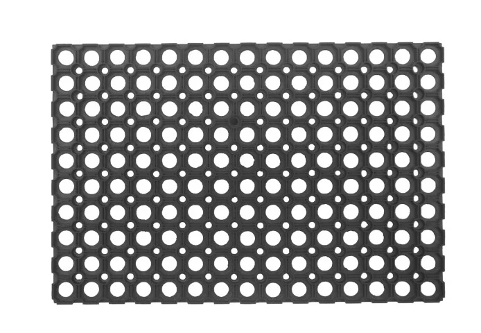 Tapis Caillebotis 100% caoutchouc - Paillasson d'entrée - Intérieur & extérieur - 60x40cm