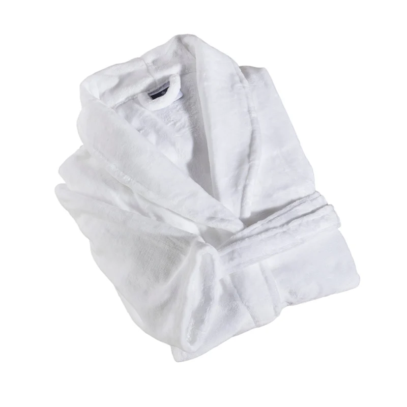 Peignoir mixte col chale - Polaire 100% polyester