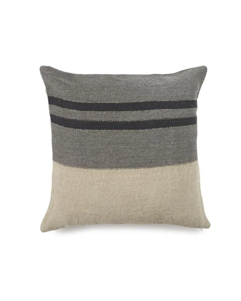 Housse de Coussin Black House Stripe Charcoal