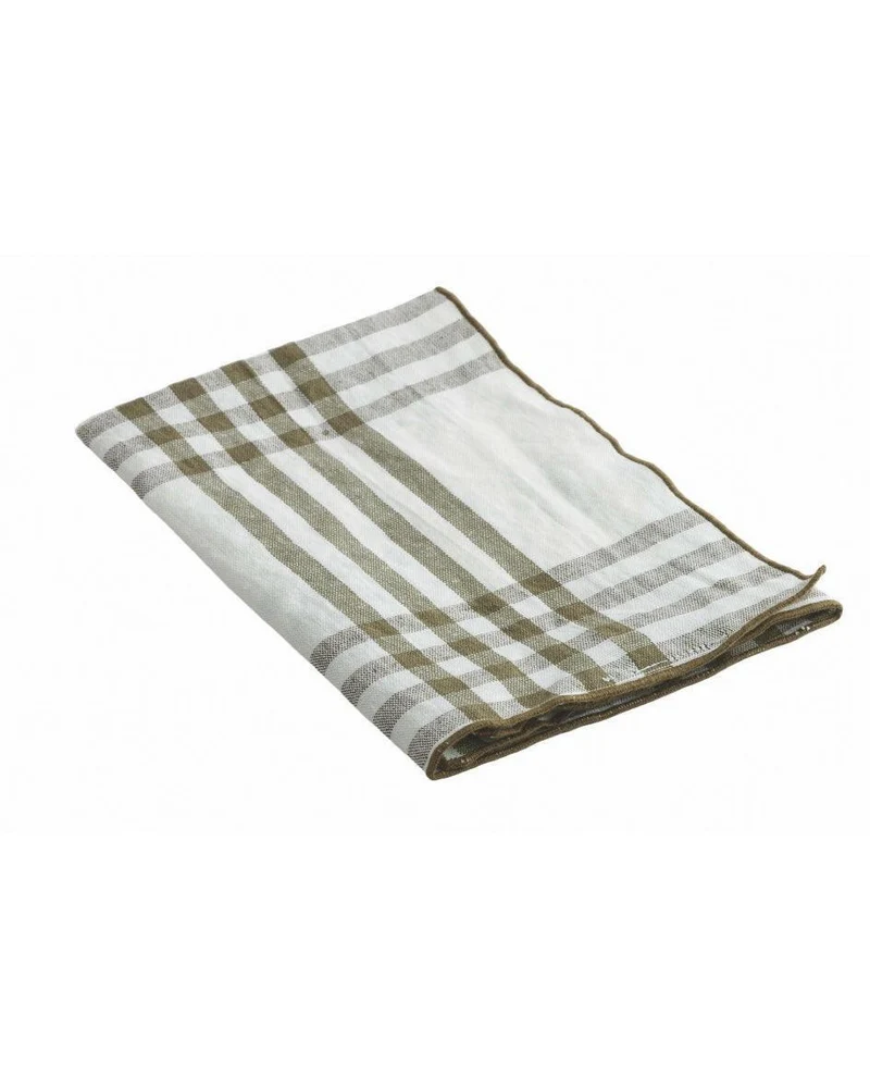 Serviette Toile Mimi Country Kaki / Bourdon Kaki